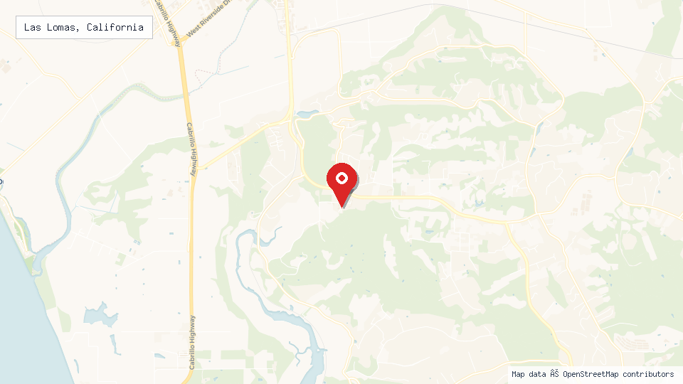 Street map of Las Lomas, California with location pin
