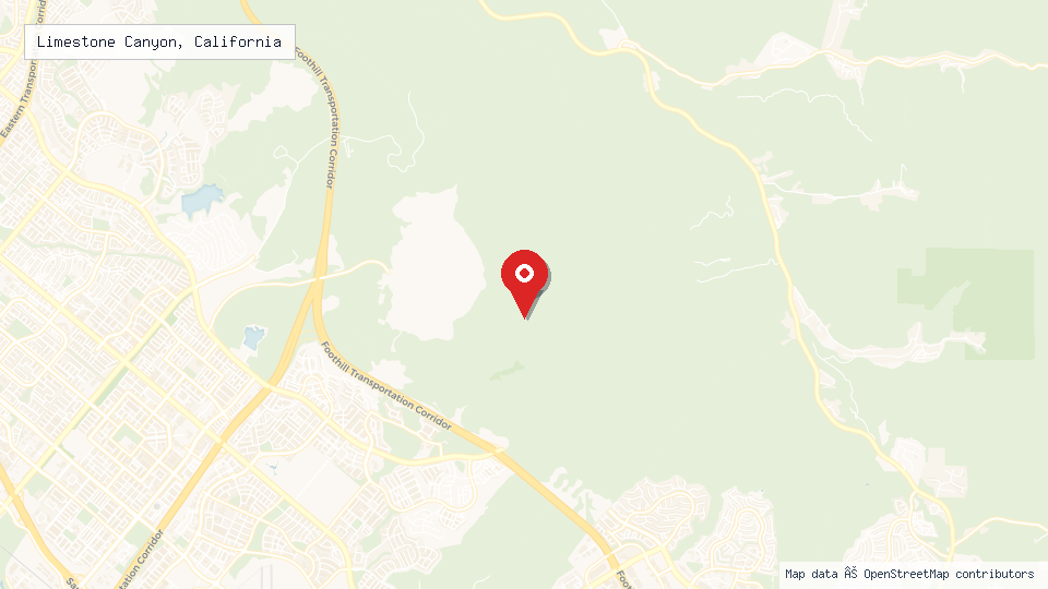 Street map of Limestone Canyon, California with location pin