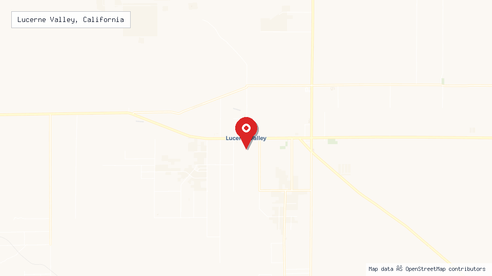 Street map of Lucerne Valley, California with location pin