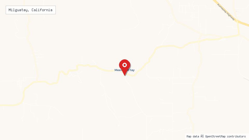 Street map of Milguatay, California with location pin