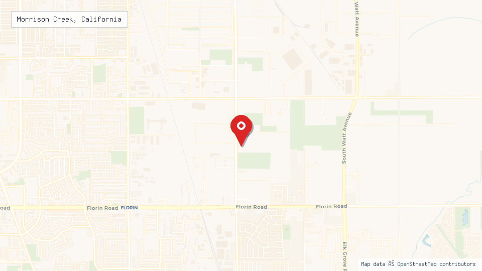 Street map of Morrison Creek, California with location pin