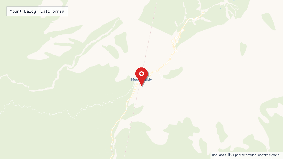 Street map of Mount Baldy, California with location pin