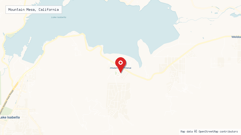 Street map of Mountain Mesa, California with location pin