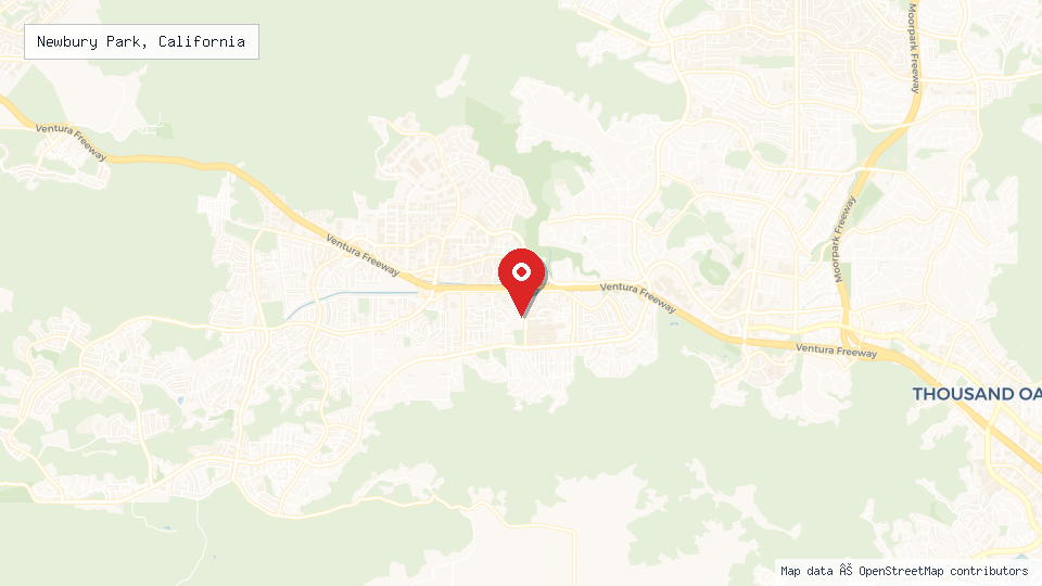 Street map of Newbury Park, California with location pin
