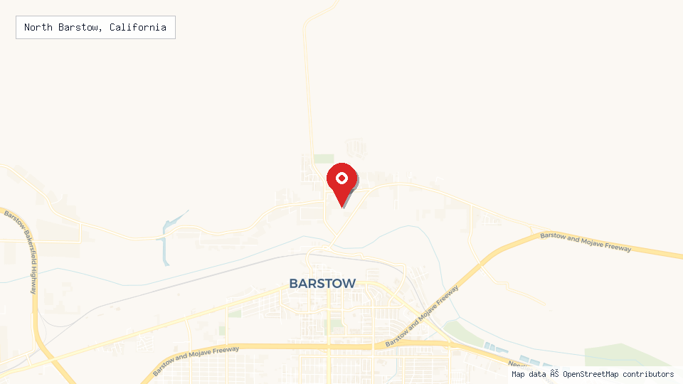 Street map of North Barstow, California with location pin