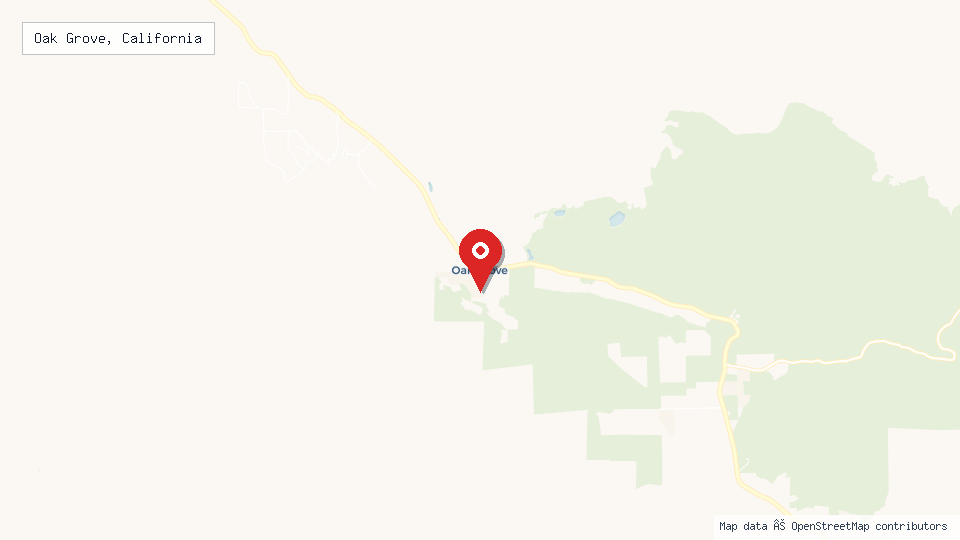 Street map of Oak Grove, California with location pin