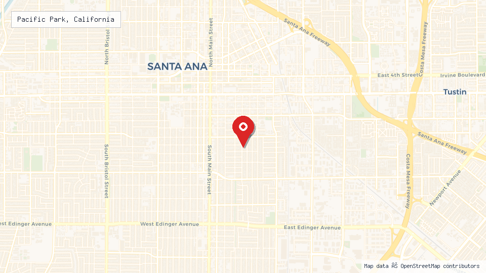 Street map of Pacific Park, California with location pin