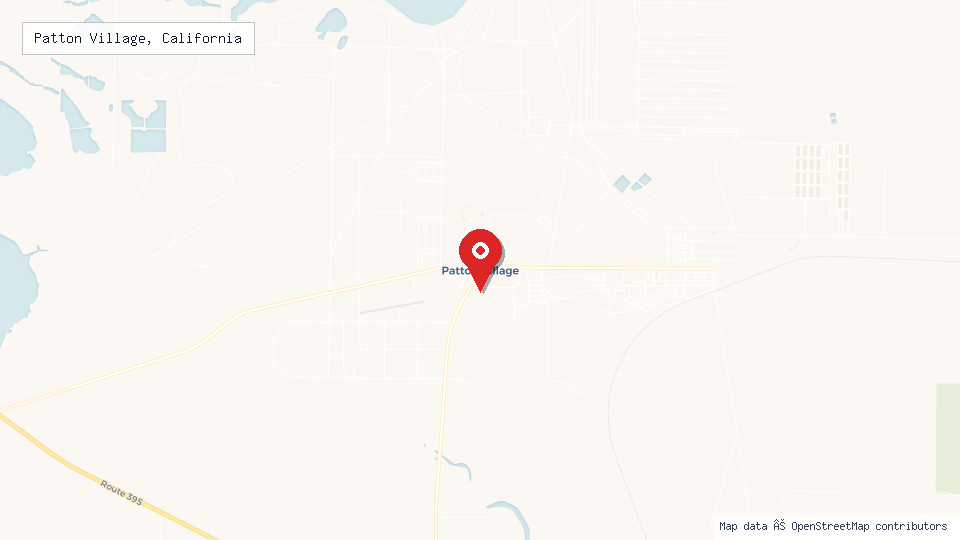 Street map of Patton Village, California with location pin