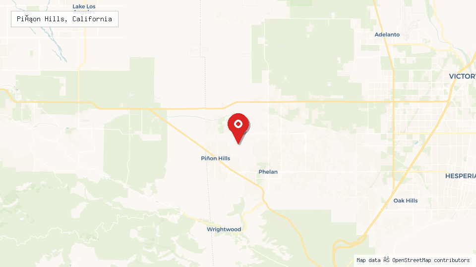 Street map of Piñon Hills, California with location pin