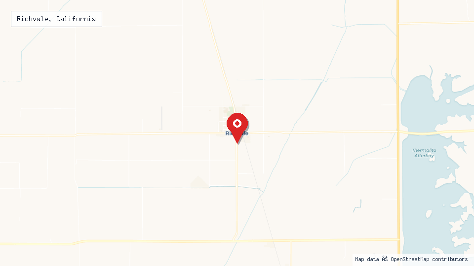 Street map of Richvale, California with location pin