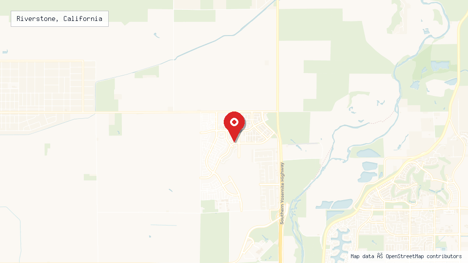 Street map of Riverstone, California with location pin