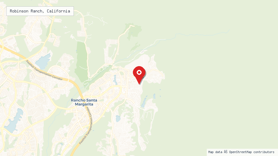 Street map of Robinson Ranch, California with location pin