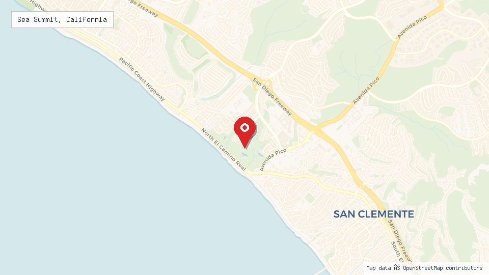 Street map of Sea Summit, California with location pin