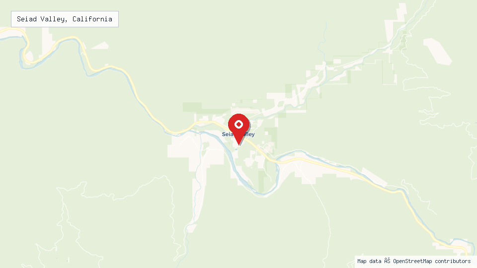 Street map of Seiad Valley, California with location pin