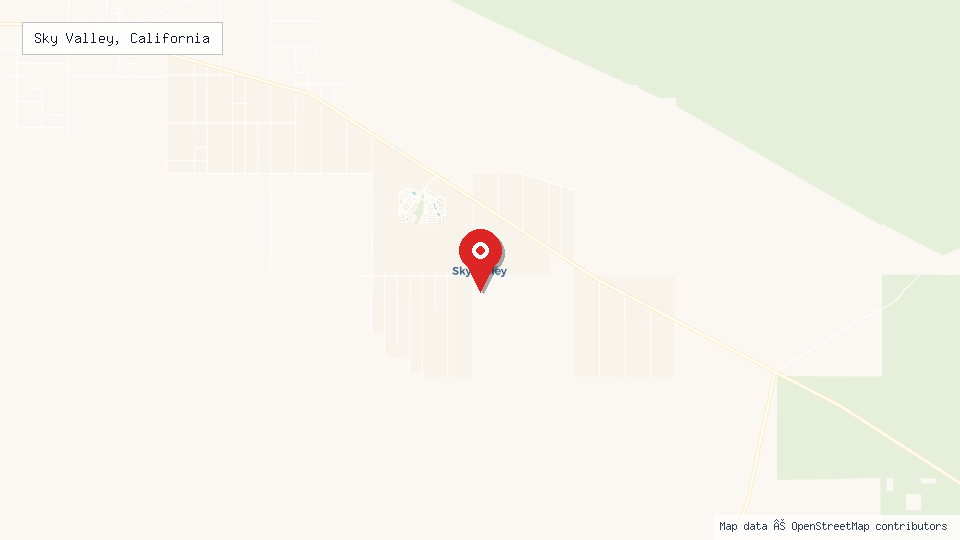 Street map of Sky Valley, California with location pin