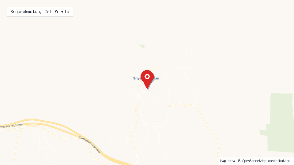 Street map of Snyaawkwatun, California with location pin
