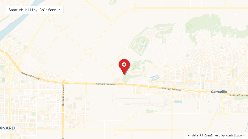 Street map of Spanish Hills, California with location pin