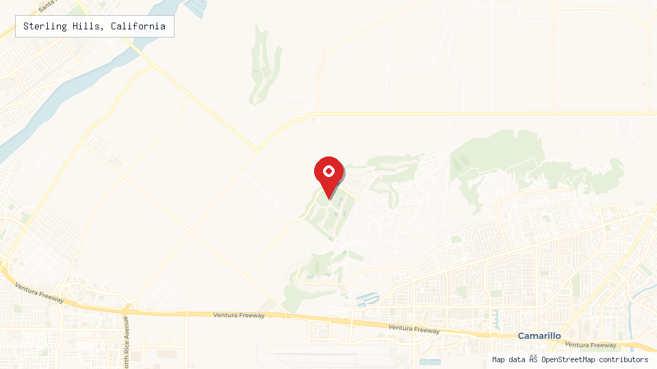 Street map of Sterling Hills, California with location pin