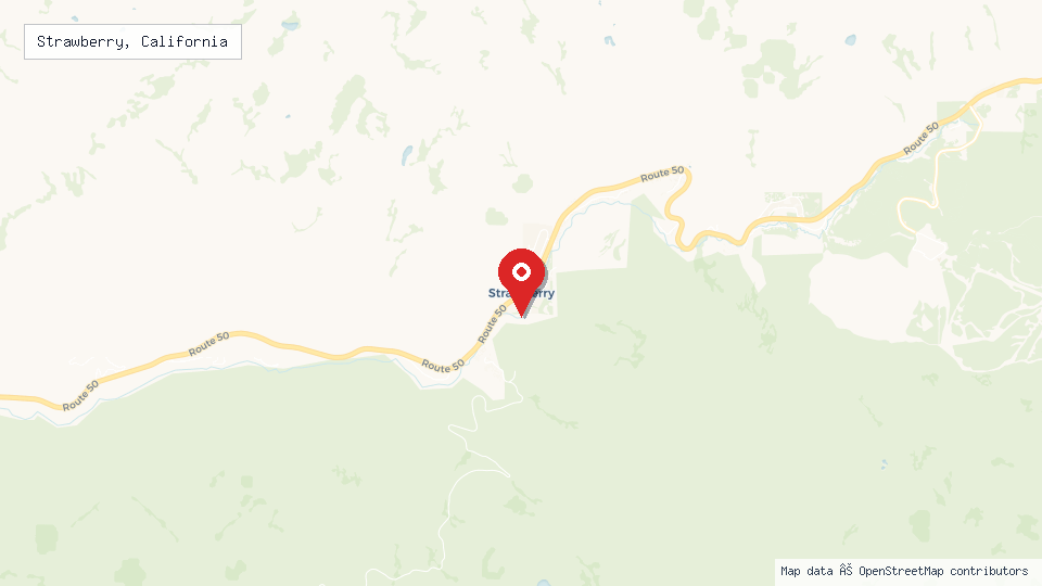 Street map of Strawberry, California with location pin