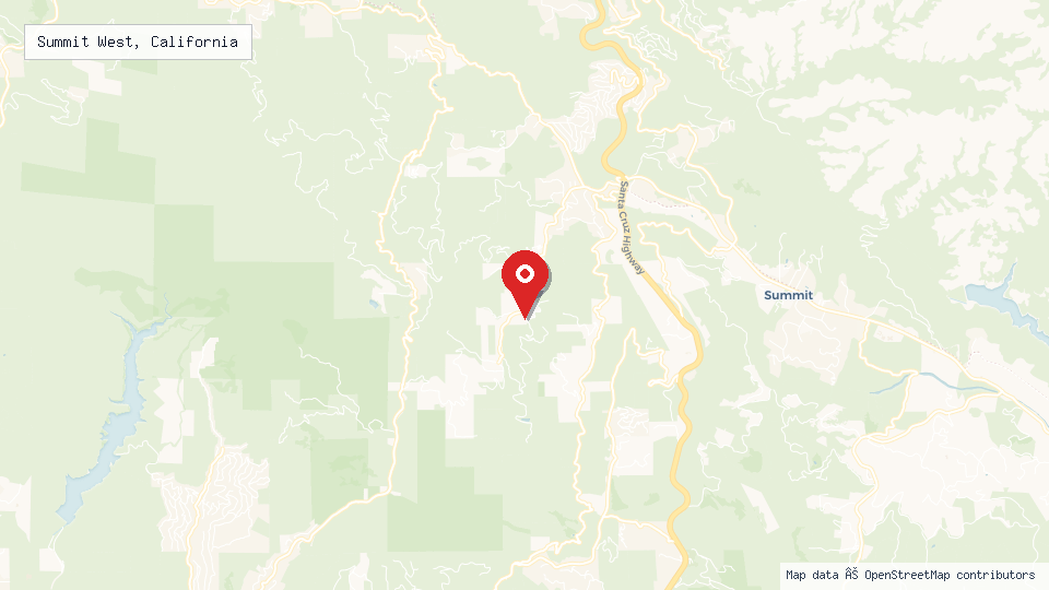 Street map of Summit West, California with location pin