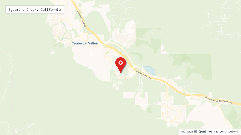 Street map of Sycamore Creek, California with location pin