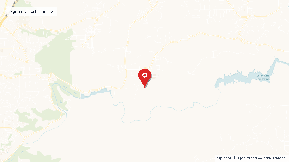 Street map of Sycuan, California with location pin