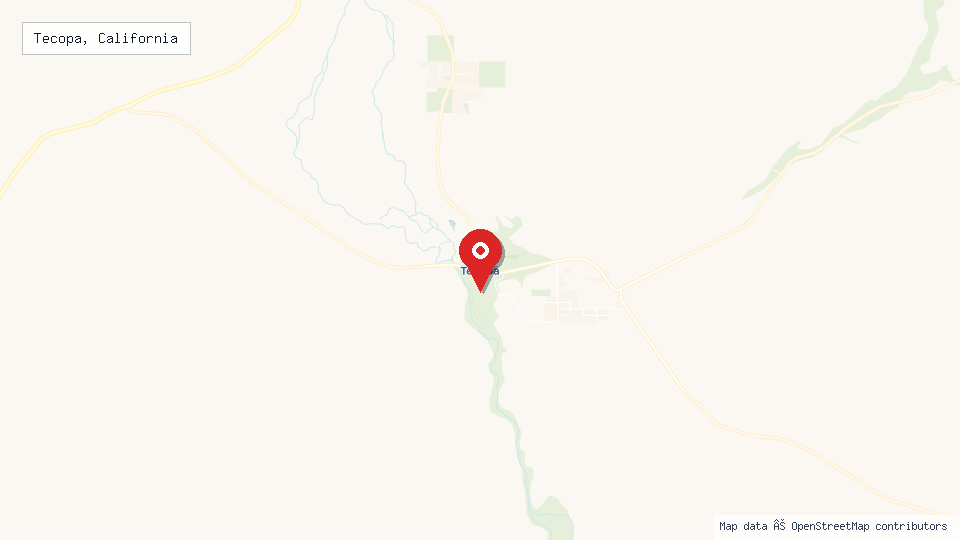 Street map of Tecopa, California with location pin