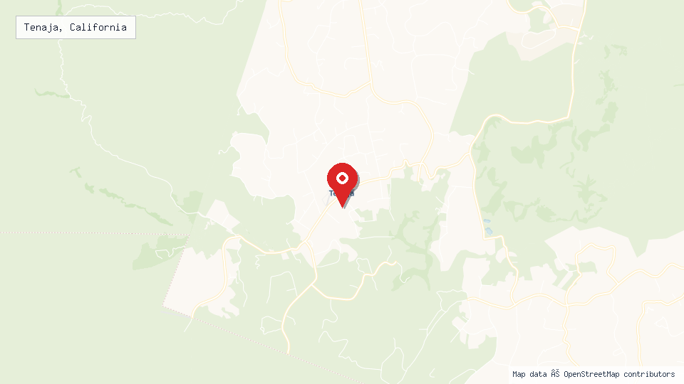 Street map of Tenaja, California with location pin