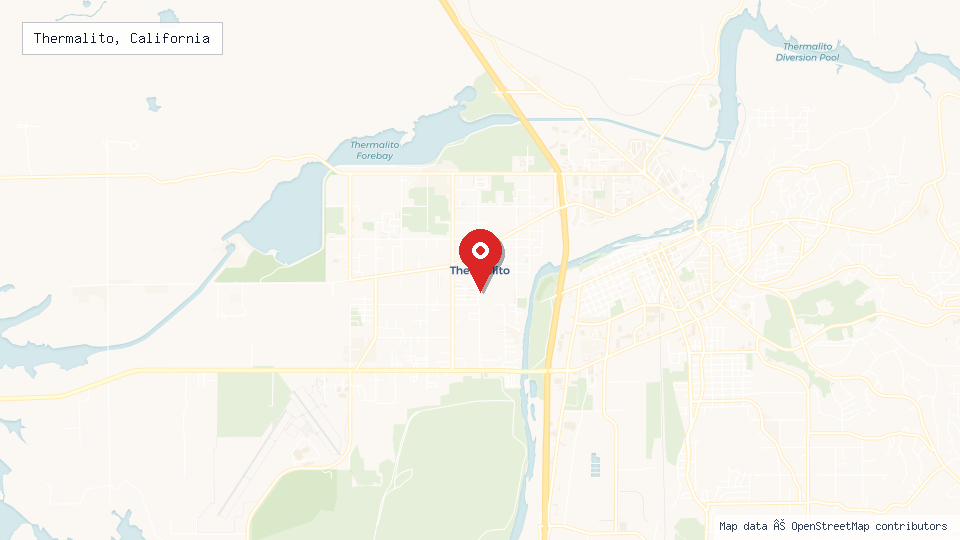 Street map of Thermalito, California with location pin