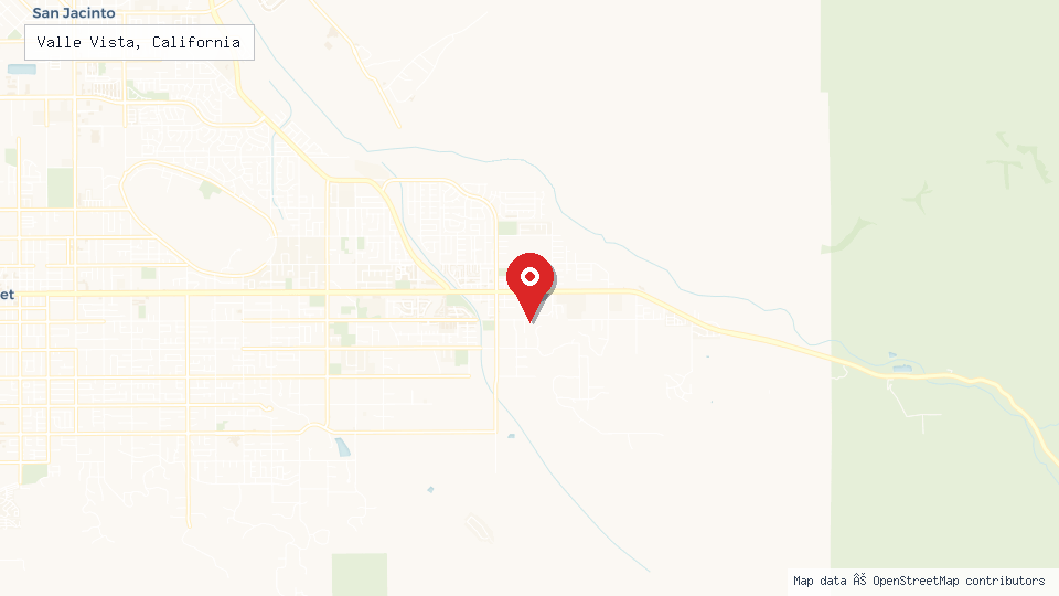 Street map of Valle Vista, California with location pin