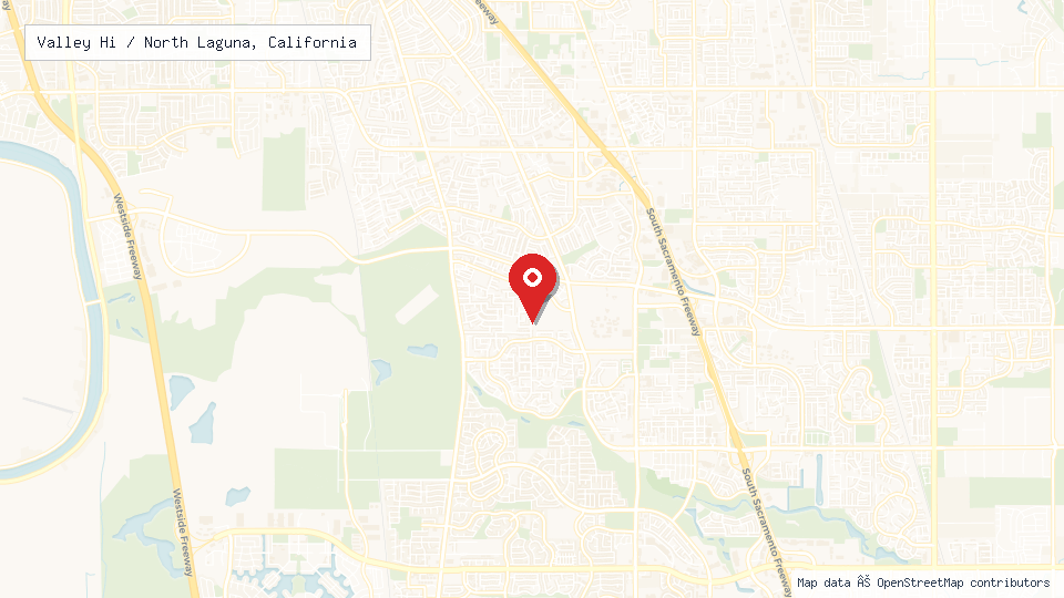 Street map of Valley Hi / North Laguna, California with location pin