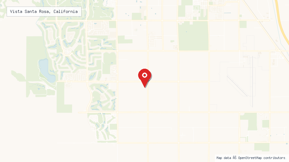Street map of Vista Santa Rosa, California with location pin