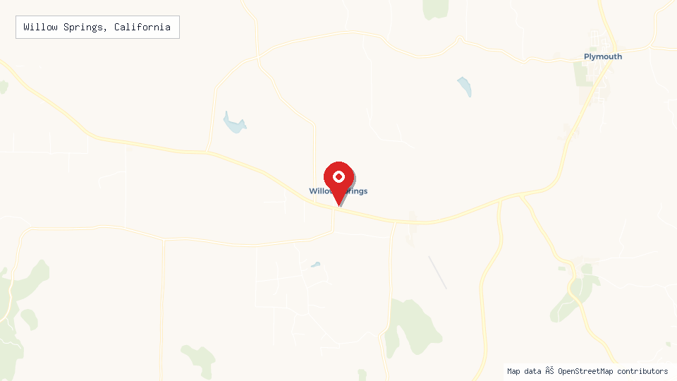 Street map of Willow Springs, California with location pin
