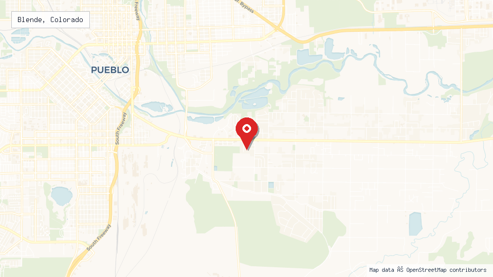 Street map of Blende, Colorado with location pin