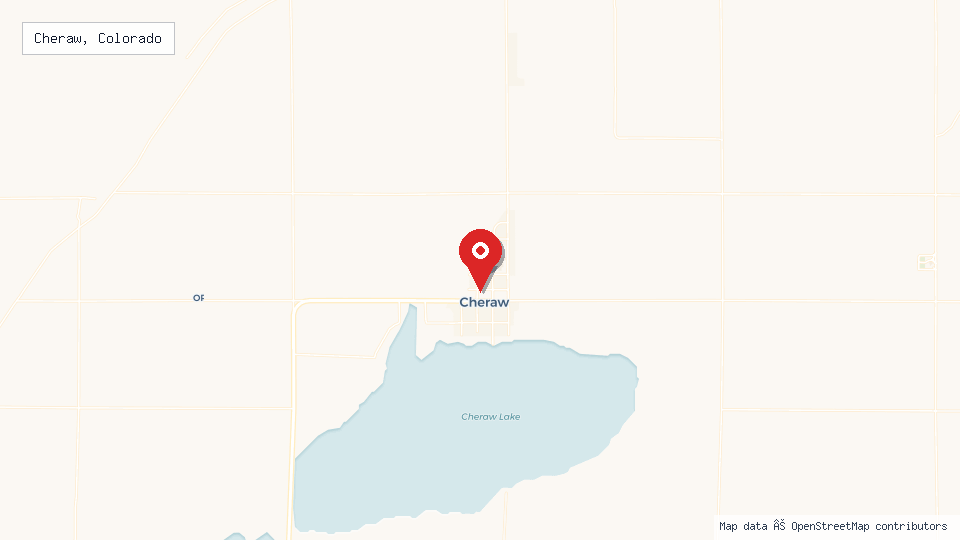 Street map of Cheraw, Colorado with location pin