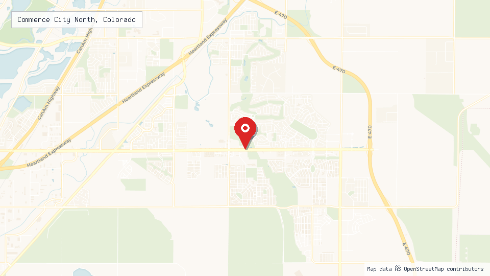Street map of Commerce City North, Colorado with location pin