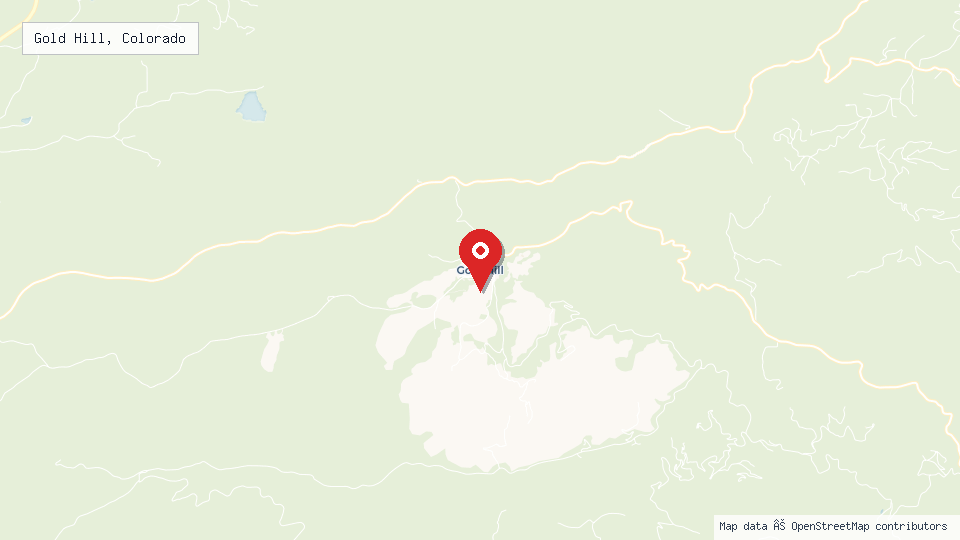Street map of Gold Hill, Colorado with location pin