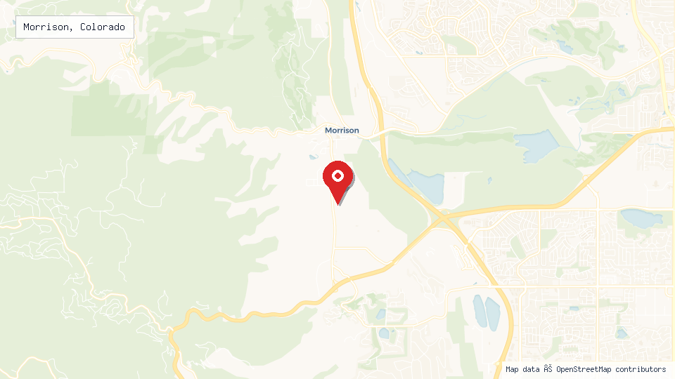 Street map of Morrison, Colorado with location pin