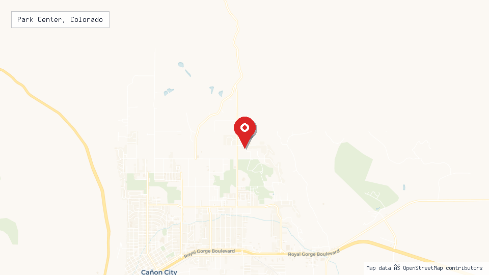 Street map of Park Center, Colorado with location pin