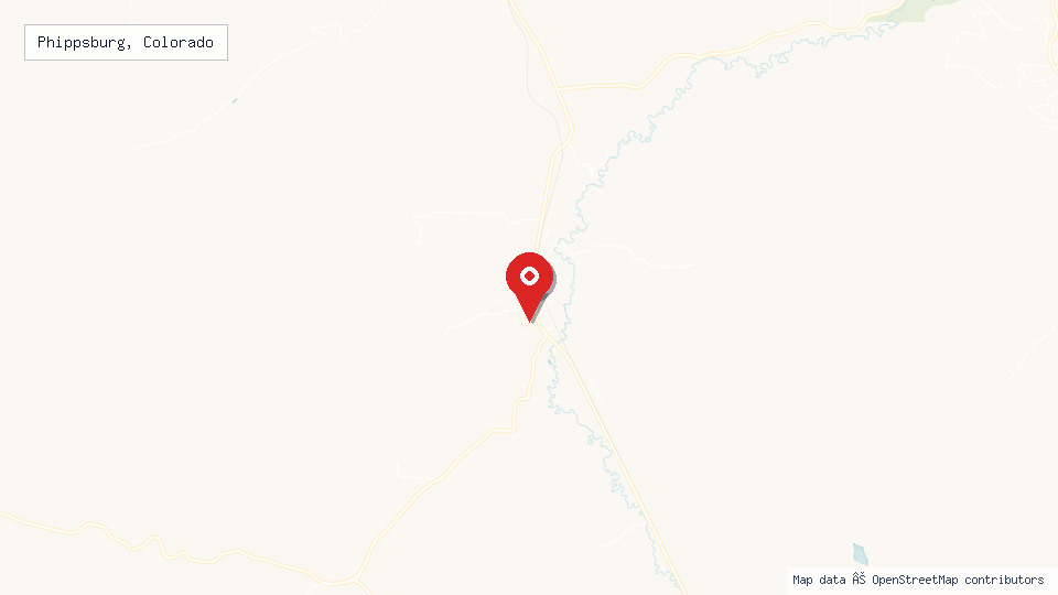 Street map of Phippsburg, Colorado with location pin