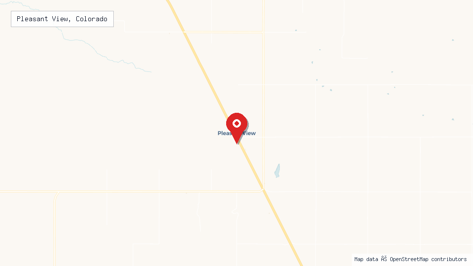 Street map of Pleasant View, Colorado with location pin