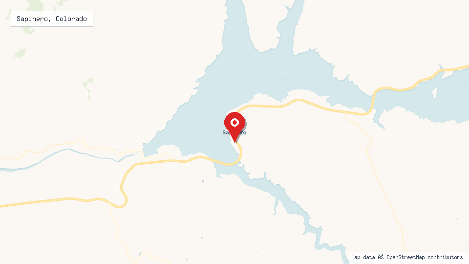 Street map of Sapinero, Colorado with location pin