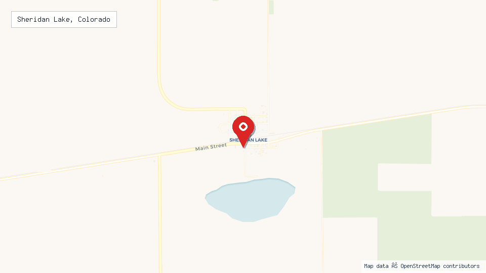Street map of Sheridan Lake, Colorado with location pin