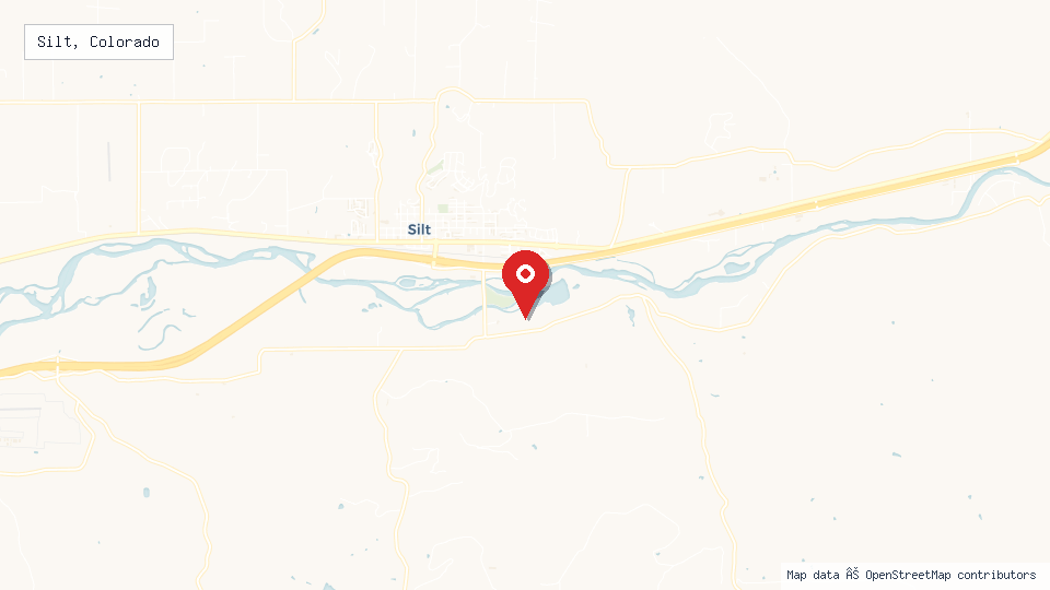 Street map of Silt, Colorado with location pin