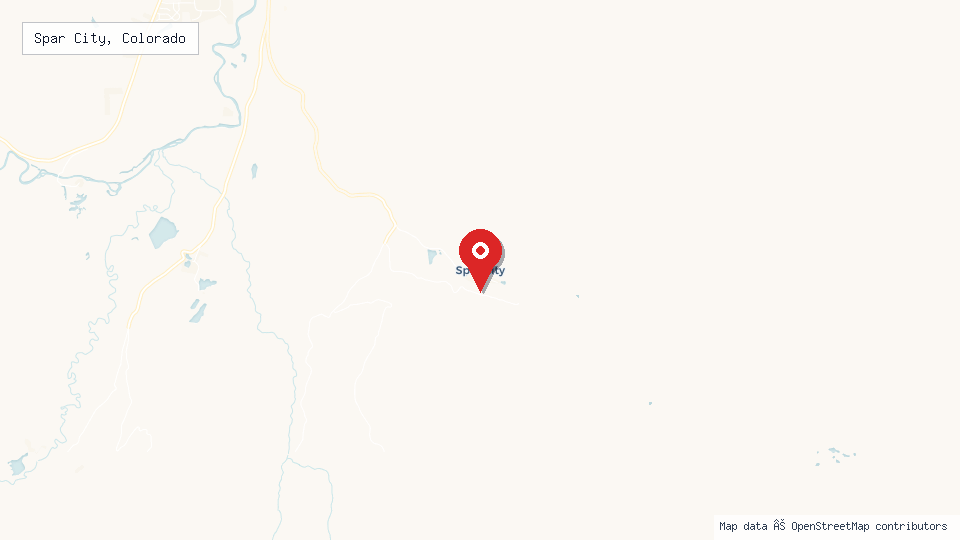 Street map of Spar City, Colorado with location pin