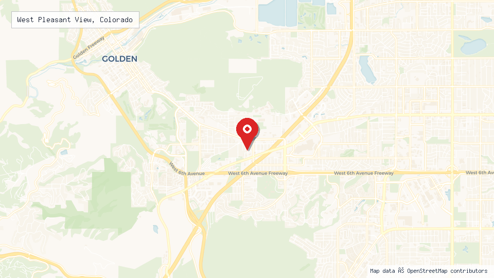 Street map of West Pleasant View, Colorado with location pin