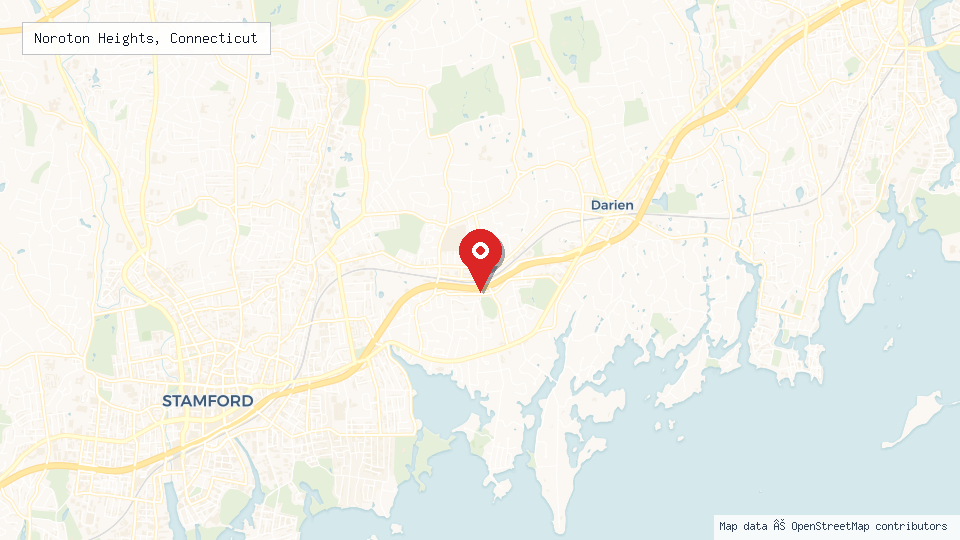 Street map of Noroton Heights, Connecticut with location pin