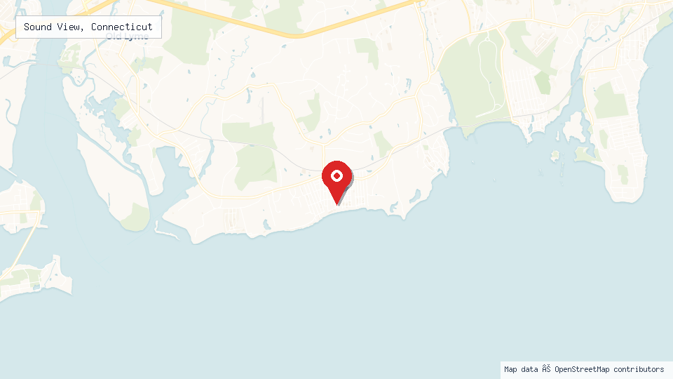 Street map of Sound View, Connecticut with location pin