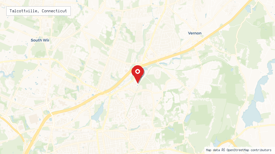 Street map of Talcottville, Connecticut with location pin