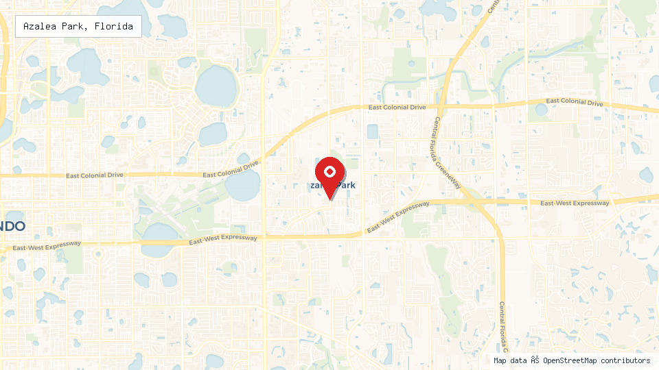 Street map of Azalea Park, Florida with location pin